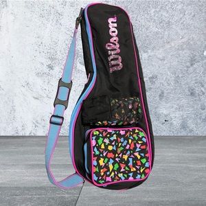 ☆ Rare 1/1 Vintage 80s Wilson Tennis Racket Bag Carrying Case with Detach Pouch